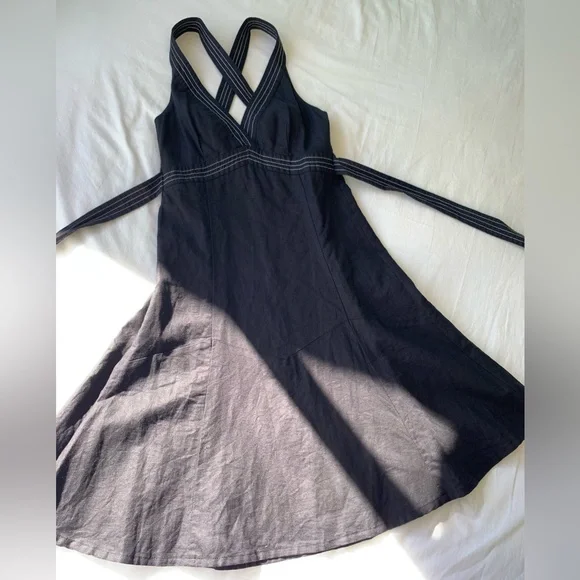 Zara Strappy Linen Blend Dress - Picture 4 of 9